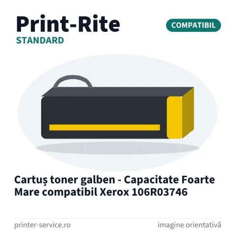 Cartuș toner galben - Capacitate Foarte Mare compatibil Xerox 106R03746 (Print-Rite Standard)