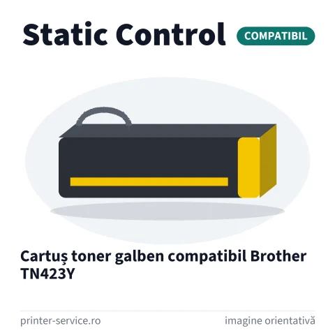 Cartuș toner galben compatibil Brother TN423Y (Static Control)