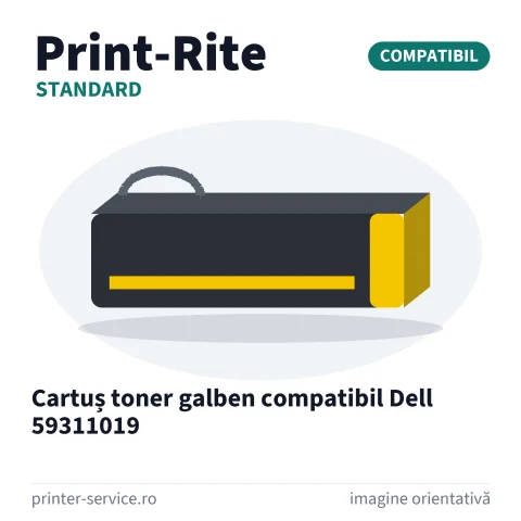 Cartuș toner galben compatibil Dell 59311019 (Print-Rite Standard)