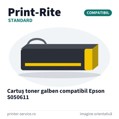 Cartuș toner galben compatibil Epson S050611 (Print-Rite Standard)