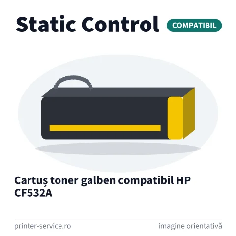 Cartuș toner galben compatibil HP CF532A (Static Control)