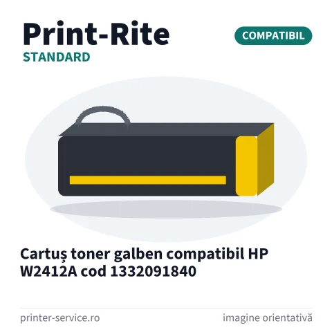 Cartuș toner galben compatibil HP W2412A cod 1332091840 (Print-Rite Standard)