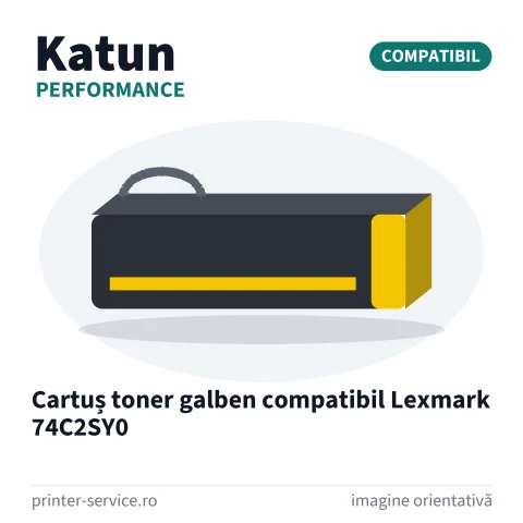 Cartuș toner galben compatibil Lexmark 74C2SY0 (Katun Performance)