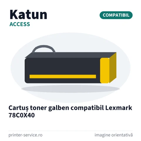 Cartuș toner galben compatibil Lexmark 78C0X40 (Access by Katun)