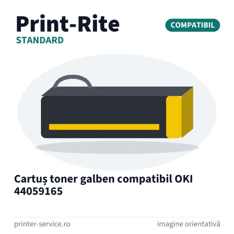 Cartuș toner galben compatibil OKI 44059165 (Print-Rite Standard)
