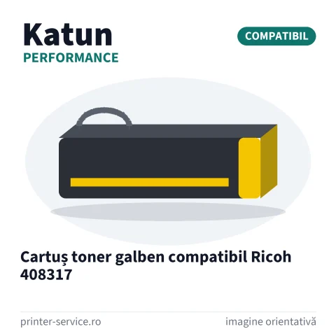 Cartuș toner galben compatibil Ricoh 408317 (Katun Performance)