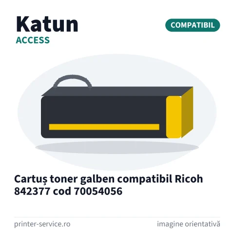 Cartuș toner galben compatibil Ricoh 842377 cod 70054056 (Access by Katun)