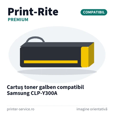 Cartuș toner galben compatibil Samsung CLP-Y300A (Print-Rite Premium)