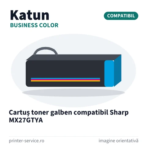 Cartuș toner galben compatibil Sharp MX27GTYA (Katun Business Color)
