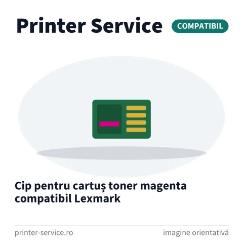 Cip pentru cartuș toner magenta compatibil Lexmark