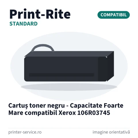Cartuș toner negru - Capacitate Foarte Mare compatibil Xerox 106R03745 (Print-Rite Standard)