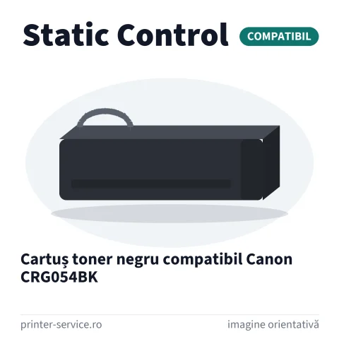 Cartuș toner negru compatibil Canon CRG054BK (Static Control)