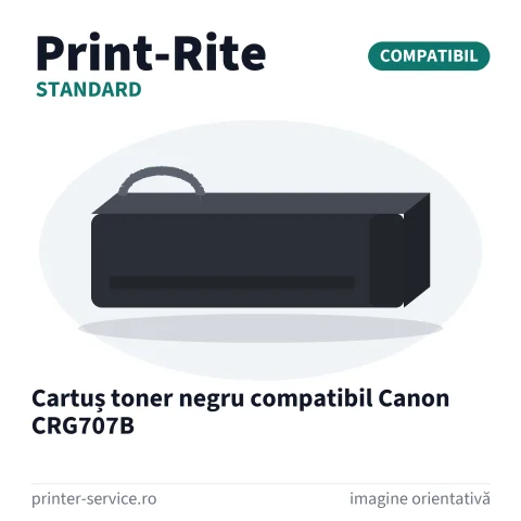 Cartuș toner negru compatibil Canon CRG707B (Print-Rite Standard)