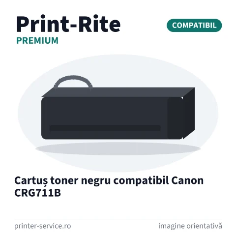 Cartuș toner negru compatibil Canon CRG711B (Print-Rite Premium)