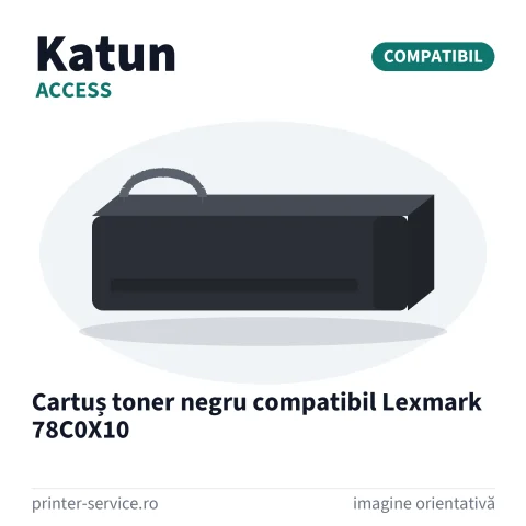 Cartuș toner negru compatibil Lexmark 78C0X10 (Access by Katun)