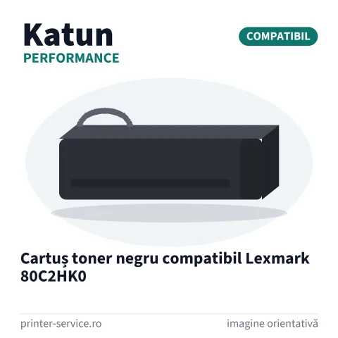 Cartuș toner negru compatibil Lexmark 80C2HK0 (Katun Performance)