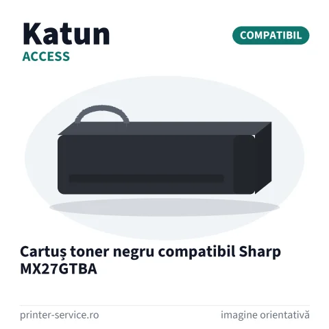 Cartuș toner negru compatibil Sharp MX27GTBA (Access by Katun)