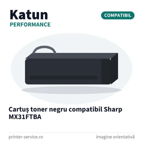 Cartuș toner negru compatibil Sharp MX31FTBA (Katun Performance)