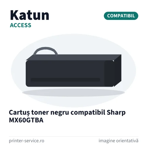 Cartuș toner negru compatibil Sharp MX60GTBA (Access by Katun)
