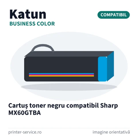 Cartuș toner negru compatibil Sharp MX60GTBA (Katun Business Color)