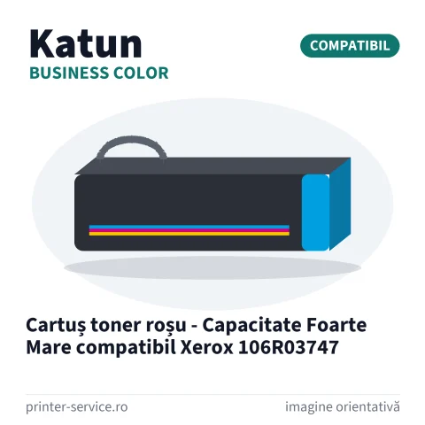Cartuș toner roșu - Capacitate Foarte Mare compatibil Xerox 106R03747 (Katun Business Color)
