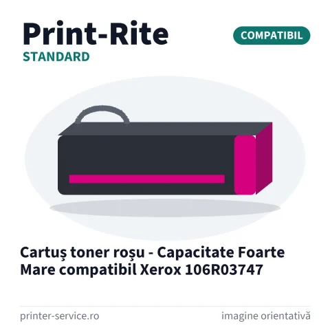 Cartuș toner roșu - Capacitate Foarte Mare compatibil Xerox 106R03747 (Print-Rite Standard)