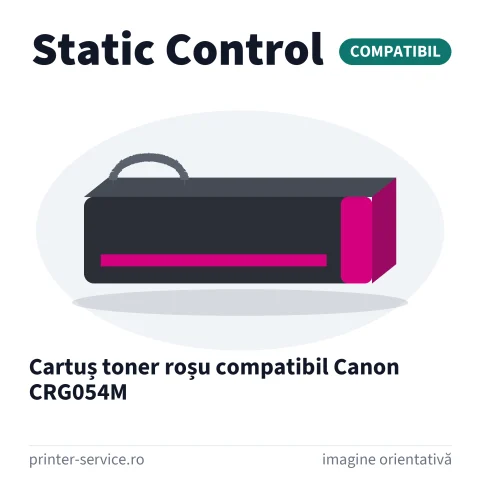 Cartuș toner roșu compatibil Canon CRG054M (Static Control)
