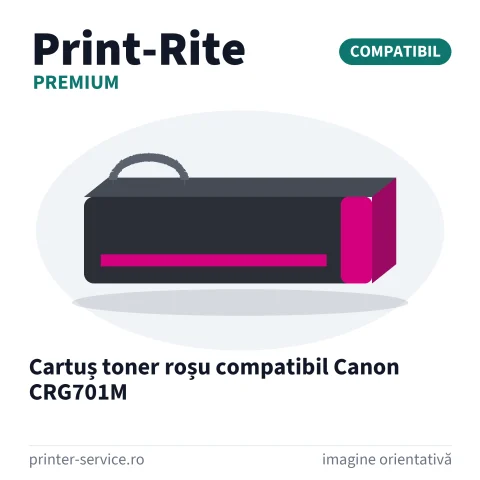 Cartuș toner roșu compatibil Canon CRG701M (Print-Rite Premium)
