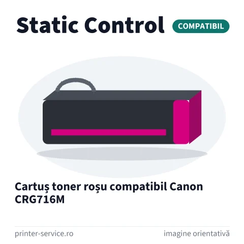 Cartuș toner roșu compatibil Canon CRG716M (Static Control)