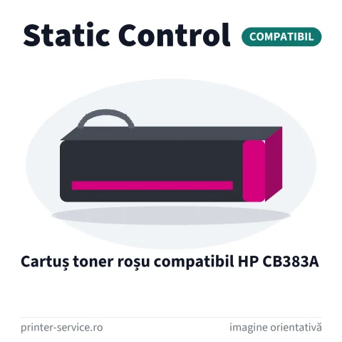 Cartuș toner roșu compatibil HP CB383A (Static Control)