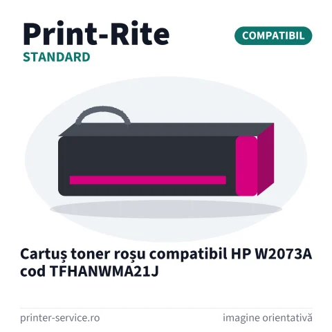 Cartuș toner roșu compatibil HP W2073A cod TFHANWMA21J (Print-Rite Standard)