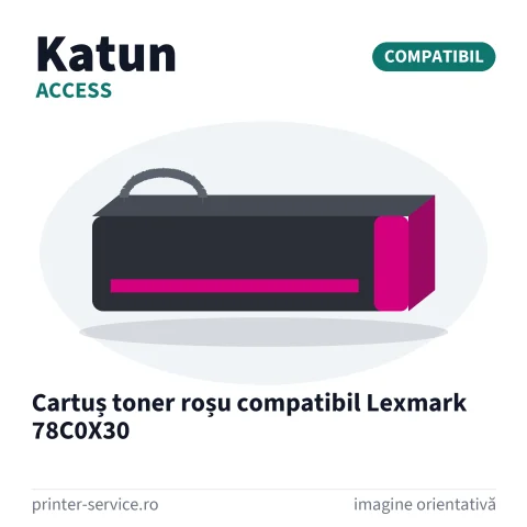 Cartuș toner roșu compatibil Lexmark 78C0X30 (Access by Katun)
