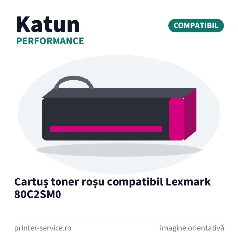 Cartuș toner roșu compatibil Lexmark 80C2SM0 (Katun Performance)