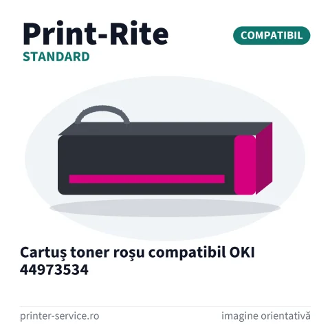 Cartuș toner roșu compatibil OKI 44973534 (Print-Rite Standard)