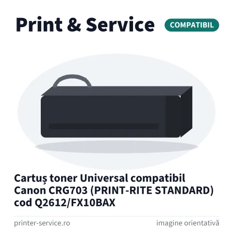 Cartuș toner Universal compatibil Canon CRG703 (PRINT-RITE STANDARD) cod Q2612/FX10BAX
