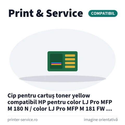 Cip pentru cartuș toner yellow compatibil HP pentru color LJ Pro MFP M 180 N / color LJ Pro MFP M 181 FW (Static Control
