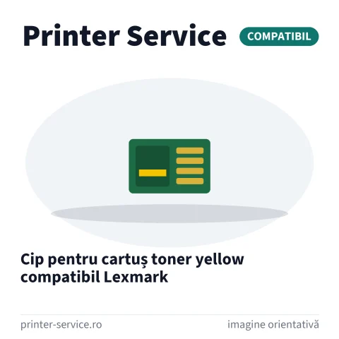 Cip pentru cartuș toner yellow compatibil Lexmark