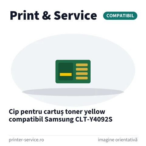 Cip pentru cartuș toner yellow compatibil Samsung CLT-Y4092S