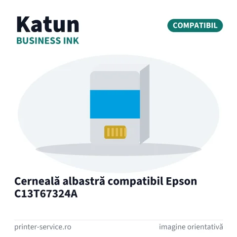 Cerneală albastră compatibil Epson C13T67324A (Katun Business Ink)