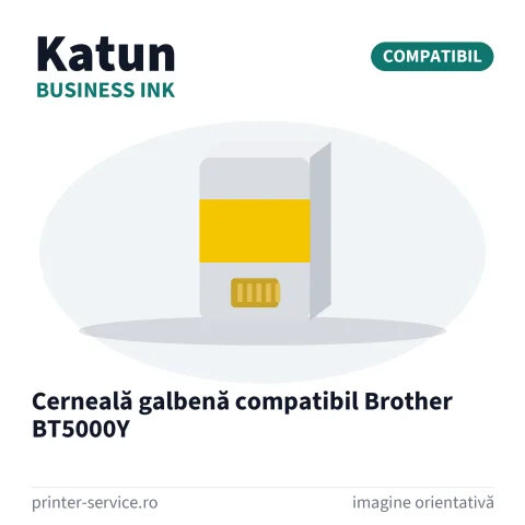 Cerneală galbenă compatibil Brother BT5000Y (Katun Business Ink)