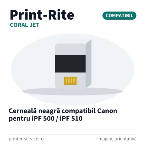 Cerneală neagră compatibil Canon pentru iPF 500 / iPF 510 (CORAL JET by PRINT-RITE)