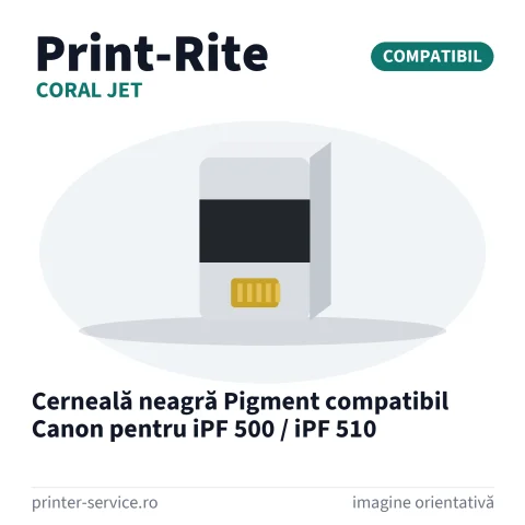 Cerneală neagră Pigment compatibil Canon pentru iPF 500 / iPF 510 (CORAL JET by PRINT-RITE)