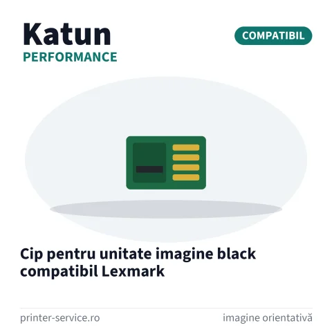 Cip pentru unitate imagine black compatibil Lexmark (Katun Performance)