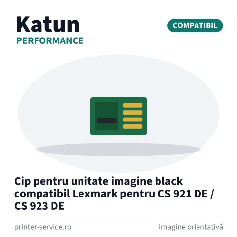 Cip pentru unitate imagine black compatibil Lexmark pentru CS 921 DE / CS 923 DE (Katun Performance)