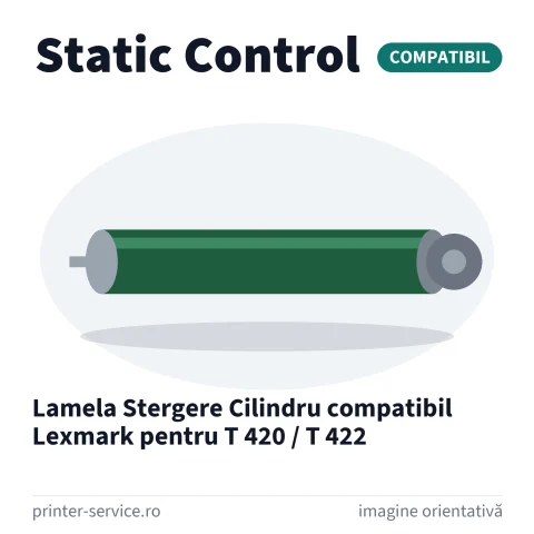 Lamela Stergere Cilindru compatibil Lexmark pentru T 420 / T 422 (Static Control)