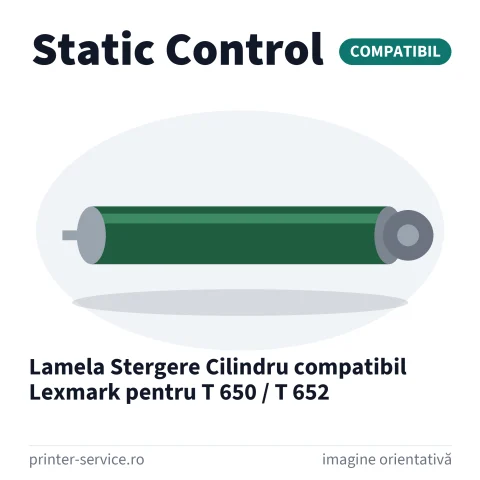 Lamela Stergere Cilindru compatibil Lexmark pentru T 650 / T 652 (Static Control)