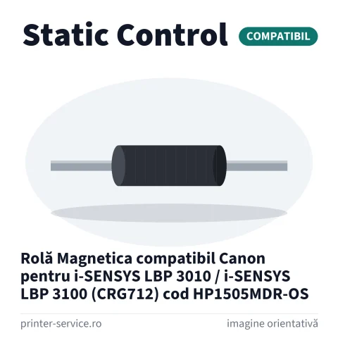 Rolă Magnetica compatibil Canon pentru i-SENSYS LBP 3010 / i-SENSYS LBP 3100 (CRG712) cod HP1505MDR-OS (Static Control)