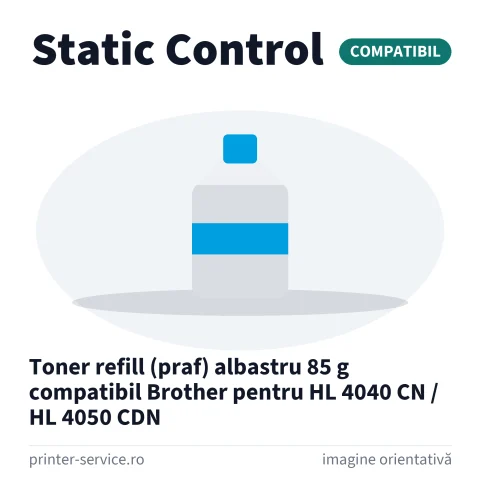 Toner refill (praf) albastru 85 g compatibil Brother pentru HL 4040 CN / HL 4050 CDN (Static Control)