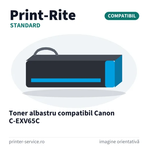 Toner albastru compatibil Canon C-EXV65C (Print-Rite Standard)