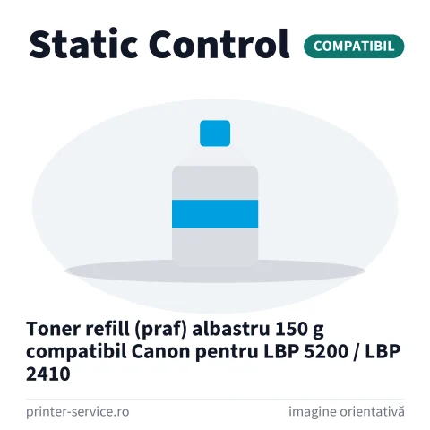 Toner refill (praf) albastru 150 g compatibil Canon pentru LBP 5200 / LBP 2410 (Static Control)